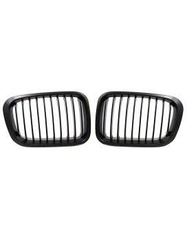 Uxcell Matte Black Front Upper Kidney Grille Grill For Bmw 3 Series E46 320I 328I 330I 323I 325I 4 Door Sedan 19982001 2Pcs