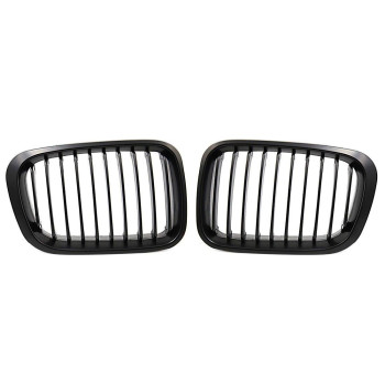 Uxcell Matte Black Front Upper Kidney Grille Grill For Bmw 3 Series E46 320I 328I 330I 323I 325I 4 Door Sedan 19982001 2Pcs