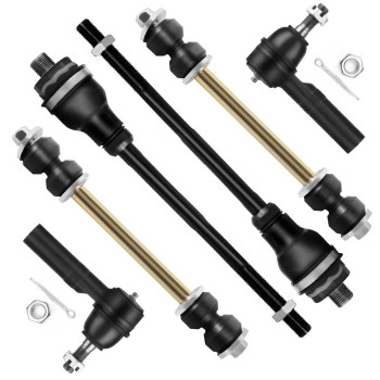 Scitoo 6Pcs Suspension Kit Outer Inner Tie Rod Ends Stabilizer Sway Bar Links Fit 20012010 For Chevy Silverado Suburban Avalanc