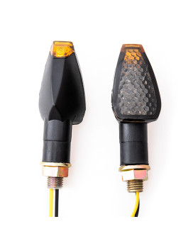 Evomosa Mini Stalk Arrow Light Motorcycle Turn Signals Lights 10Mm Universal Motorbike Led Indicator Blinker Amber Lamp2 Pcs