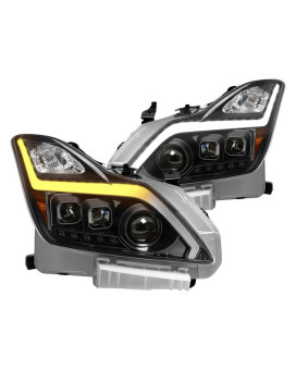 Spyder 9039331 XTune DRL Light Bar Projector Headlights Fits for 2008-2013 Infiniti G37 G37X Coupe
