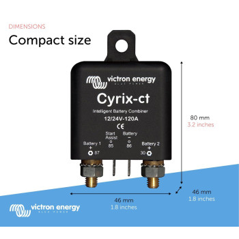 Victron Energy Cyrixct 1224Volt 120 Amp Intelligent Battery Combiner