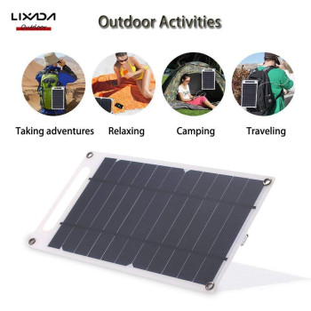 Lixada Solar Panel 78 W Ultra Thin Monocrystalline Silicon Solar Panel Charger Usb Port For Mobile Phone