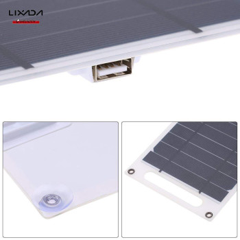 Lixada Solar Panel 78 W Ultra Thin Monocrystalline Silicon Solar Panel Charger Usb Port For Mobile Phone