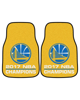 Golden State Warriors 2017 NBA Champions Front Carpet Car Mat Set - 2 Pieces