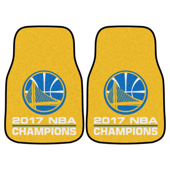 Golden State Warriors 2017 NBA Champions Front Carpet Car Mat Set - 2 Pieces