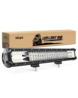 Nilight 18005Ca 26Inch Triple Row Lights 297W 29700Lm Flood Spot Combo Beam Bar Driving Boat Super Bright Led Off Road Trucks