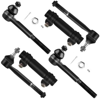 Scitoo Steering Tie Rod End Adjusting Sleeves Compatible Fit For Chevrolet For Gmc K1500 K2500 K3500 Suburban 19882000 6Pc