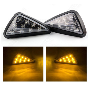 Taswk Triangle Flush Led Motorcycle Turn Signals Blinkers Indicator Lights 1 Pair Amber