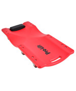 Prolift Mechanic Plastic Creeper 36 Inch Blow Molded Ergonomic Hdpe Body With Padded Headrest 300 Lbs Capacity Red