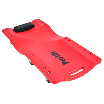 Prolift Mechanic Plastic Creeper 36 Inch Blow Molded Ergonomic Hdpe Body With Padded Headrest 300 Lbs Capacity Red