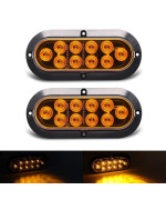 Tmh 6 Oval Amber Led Trailer Tail Light Surface Mount 10 Led Waterproof Stop Brake Turn Trailer Lights For Truck Rv Bus Lorry