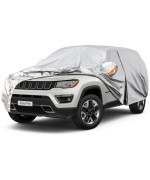 Kayme 6 Layers Suv Car Cover Waterproof All Weather For Automobiles Outdoor Full Size Cover Rain Sun Uv Protection With Zipper