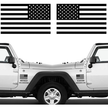 Die Cut Subdued Matte Black American Flag Sticker 3 X 5 Tactical Military Flag Usa Decal Great For Car Hard Hat Car Vinyl