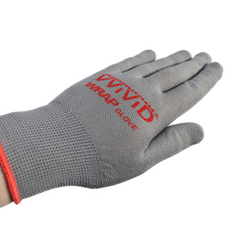 Vvivid Grey Professional Vinyl Wrap Antistatic Applicator Glove Pair 4 Glove Pack 2 Pairs