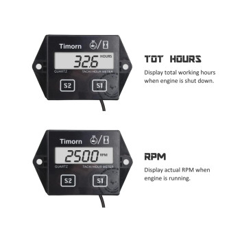 Tachometer For Small Engine Inductive Hour Meter For 2 Stroke 4 Stroke Small Engine Timorn Replaceable Battery Waterproof Tac