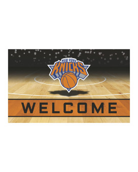 Fanmats 21959 New York Knicks Crumb Rubber Outdoor Door Mat 18In X 30In