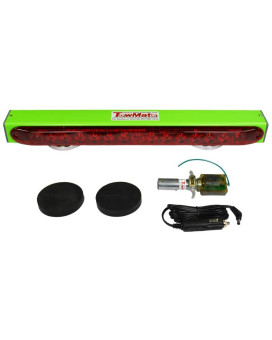 Towmate 22 Wireless Led Tow Light Bar Lime Green Magnetic Mount Batterypowered 10 Hours Of Charge 4Pin Round Transmi