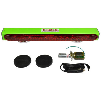 Towmate 22 Wireless Led Tow Light Bar Lime Green Magnetic Mount Batterypowered 10 Hours Of Charge 4Pin Round Transmi