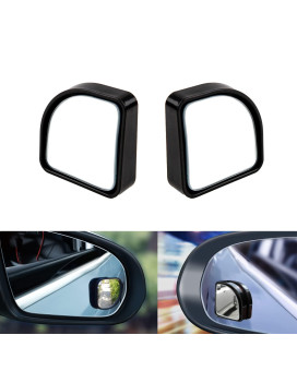 Xotic Tech Blind Spot Mirror 2 Black Fan Hd Glass Convex Adjustable Wide Angle Rear View Mirror Universal For Car Suvs Truck