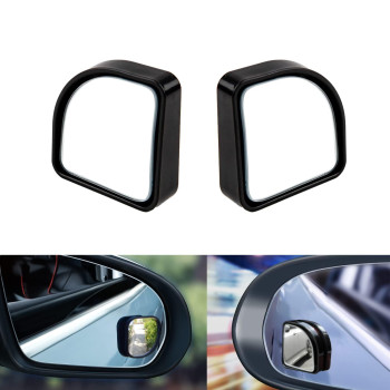 Xotic Tech Blind Spot Mirror 2 Black Fan Hd Glass Convex Adjustable Wide Angle Rear View Mirror Universal For Car Suvs Truck