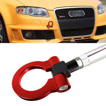 Xotic Tech 1 Set Track Racing Anodized Alloy Tow Hook Compatible With Audi A4 A5 S4 S5 Rs5 A7 S7 Rs7 B8 Red