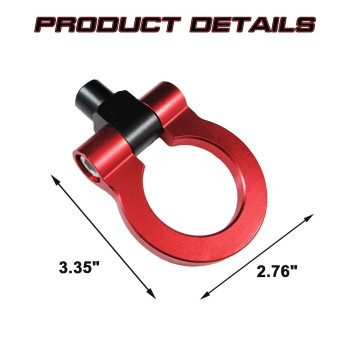 Xotic Tech 1 Set Track Racing Anodized Alloy Tow Hook Compatible With Audi A4 A5 S4 S5 Rs5 A7 S7 Rs7 B8 Red