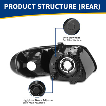 Autosaver88 Oe Style Headlight Assembly Compatible With 0107 Dodge Caravan 0103 Chrysler Voyager 0104 Chrysler Town And Cou