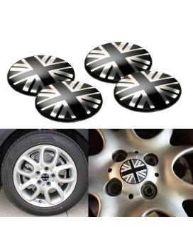 Xotic Tech 4X Union Jack Uk Flag Style Wheel Center Cap Covers Compatible With Mini Coopers R50 R51 R52 R53 R55 R56 R57 R58 R59