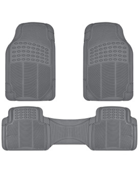 Bdk Mt783Plus Proliner Original Heavyduty Front Rear Rubber Floor Mats Gray 3 Piece Pack Of 1