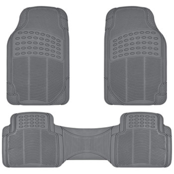 Bdk Mt783Plus Proliner Original Heavyduty Front Rear Rubber Floor Mats Gray 3 Piece Pack Of 1