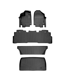 Maxliner Custom Fit Floor Mats 3 Rows And Cargo Liner Behind 3Rd Row Set Black Compatible With 20182022 Honda Odyssey