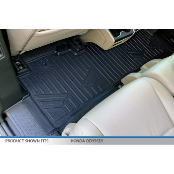 Maxliner Custom Fit Floor Mats 3 Rows And Cargo Liner Behind 3Rd Row Set Black Compatible With 20182022 Honda Odyssey