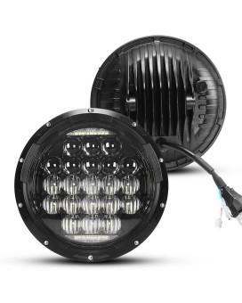 Spl 7 Inch Led Highlow Beam Newest Led Headlight With Drl For Wrangler Jk Tj Lj Cj H1 H2Black Pair