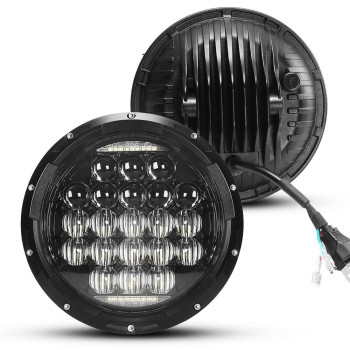 Spl 7 Inch Led Highlow Beam Newest Led Headlight With Drl For Wrangler Jk Tj Lj Cj H1 H2Black Pair