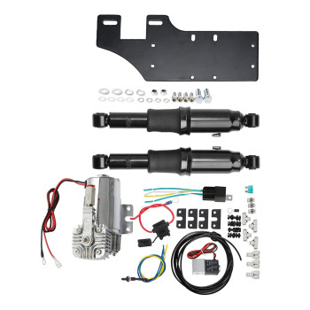 Xfmt Motorcycle Adjustable Rear Air Ride Suspension Kit Set For Harley Touring Bagger Electra Street Road Glide Road King 19942