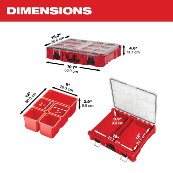 Milwaukee 48228430 Packout 10 Compartment Small Parts Organizer