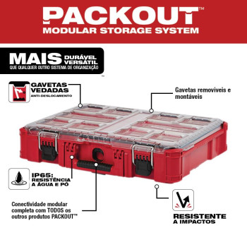 Milwaukee 48228430 Packout 10 Compartment Small Parts Organizer