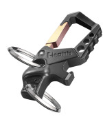 Hephis Heavy Duty Key Chain Bottle Opener Carabiner Car Key Chains For Men And Womenblack And Gold