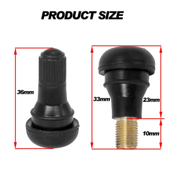 Blackhorseracing 25 Pack Tr412 Rubber Tire Snapin Short Valve Stem Atv Lawn Mower Garden Tractor Plug Stem For Tubeless 0453