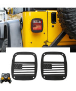 Rttcz Metal Tail Light Guards Covers For Rear Taillights 19872006 Jeep Wrangler Yj Tj Accessories Tjus Flag