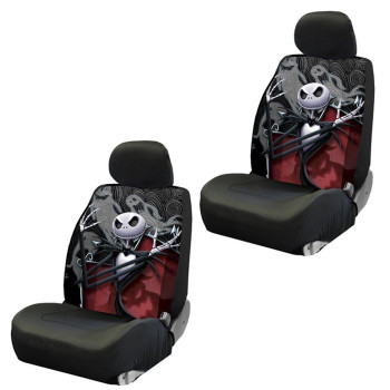 Plasticolor Disney Nightmare Before Christmas Jack Skellington Ghostly Low Back Seat Covers Front Pair