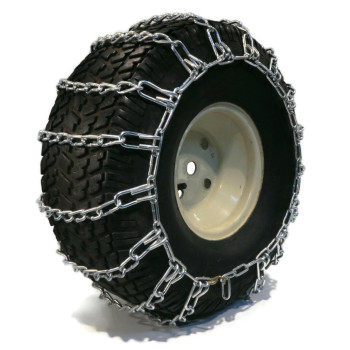 The Rop Shop New Pair 2 Link Tire Chains 20X1000X8 For John Deere Lawn Mower Tractor Rider