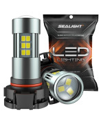 SEALIGHT 5202 LED Fog Lights Bulbs, 6000K Xenon White, 27 SMD Chips DRL Bulbs, 5202 5201 PS19W PS24W LED Fog Light, Pack of 2