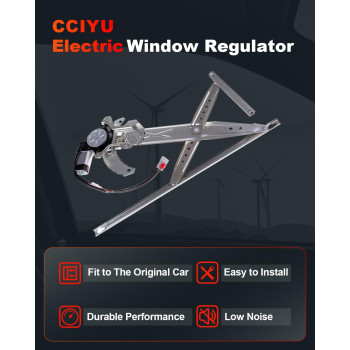 Cciyu Front Driver Side Power Window Regulator Wmotor Replacement For 19962000 Civic 741737