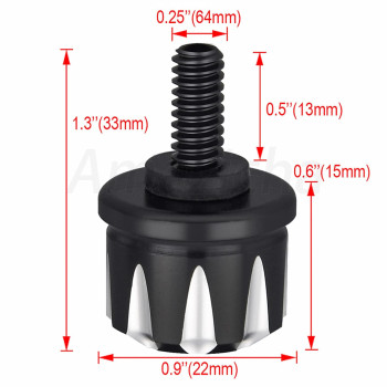 Amazicha Black Seat Bolt Screw Stainless Steel Compatible For Harley Davidson Seat With 1420 Thread