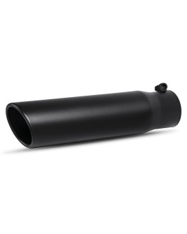 Autosaver88 25 Inch Exhaust Tip 25 Inlet 3 Outlet 12 Overall Length Stainless Steel Exhaust Tail Tip Fits 2 12 Inch O