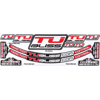 Nuetech Tubliss Gen 20 Tubeless Tire System Rim Sticker Kit