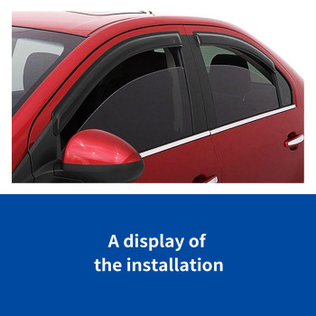 Gldifa Wind Deflector Compatible With 20092013 Toyota Corolla Sedan Smoke Sunrain Guards Window Visors