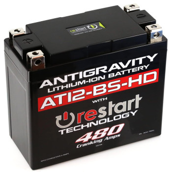 Antigravity At12Bshd Heavy Duty Lithium Motorcycle And Powersport Battery With Builtin Jump Starting 12V 8Ah Atv Quad Utv